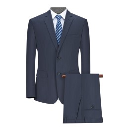 訂做商務男裝西裝  設計藍色間條紋單排兩粒鈕西裝  男西裝外套中心 68%polyester 34%Rayon 2%Spandex MY1006 290克 CHENGSHANG  兄弟 西裝  西裝 達人  業務 西裝  SKMS072 訂做商務男裝西裝  設計藍色間條紋單排兩粒鈕西裝  男西裝外套中心 68%polyester 34%Rayon 2%Spandex MY1006 290克 CHENGSHANG  兄弟 西裝  西裝 達人  業務 西裝  SKMS072